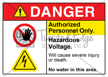 Hazardous Voltage Sign