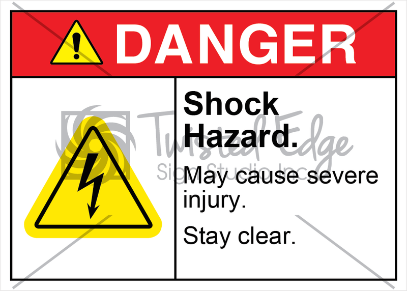 Safety Sign Danger Shock Hazard Stay Clear