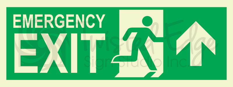 Exit Sign Emergency Exit Ahead