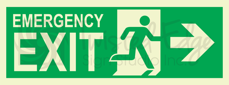 Exit Sign Emergency Exit RIght
