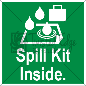Safety Sign Spill Kit Inside Small