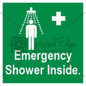 Safety Sign Emergency Shower Inside Small
