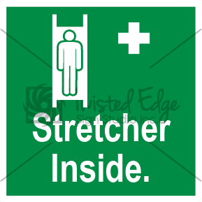 Safety Sign Stretcher Inside Small