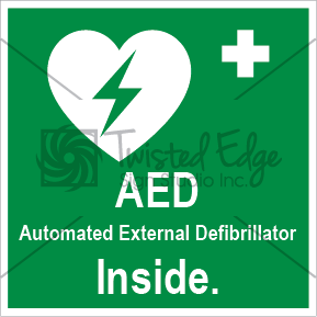 Safety Sign AED Inside Small