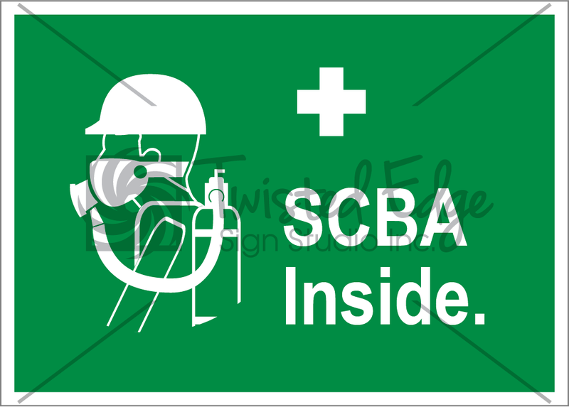 Safety Sign SCBA Inside