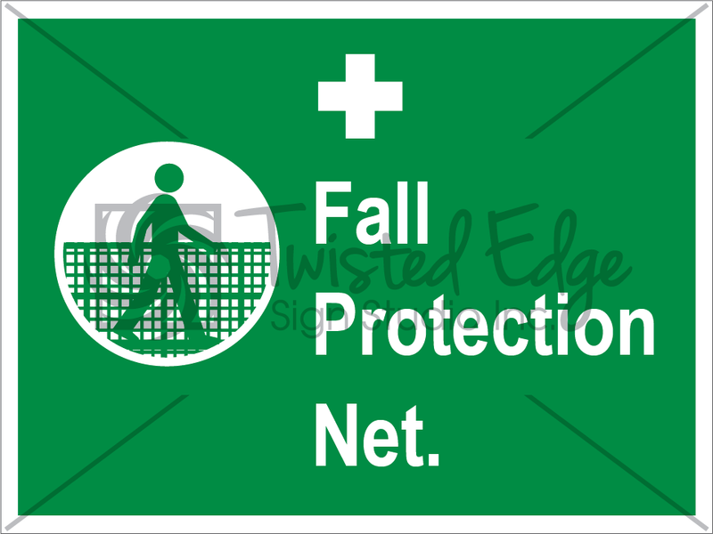 Safety Sign Fall Protection Net 