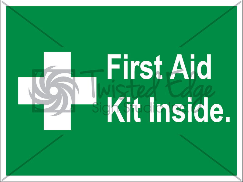 Safety Sign First Aid Kit Inside