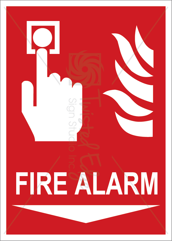 Safety Sign Fire Alarm Below