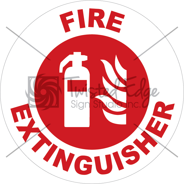 Floor Graphic Fire Extinguisher