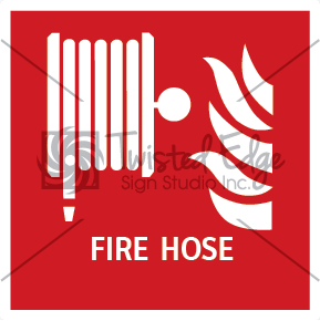 Safety Sign Fire Hose Small