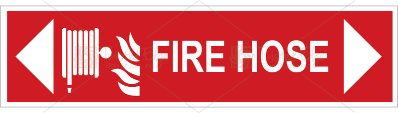Safety Sign Fire Hose Left Right