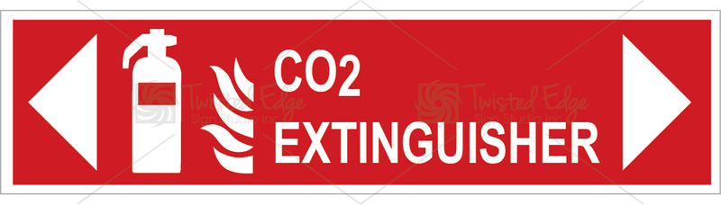 Safety Sign CO2 Extinguisher Left Right