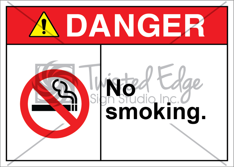 Safety Sign Danger No Smoking