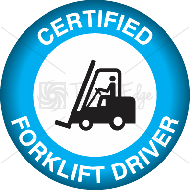 Hard Hat Decal Certified Forklift Driver