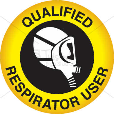 Hard Hat Decal Qualified Respirator User