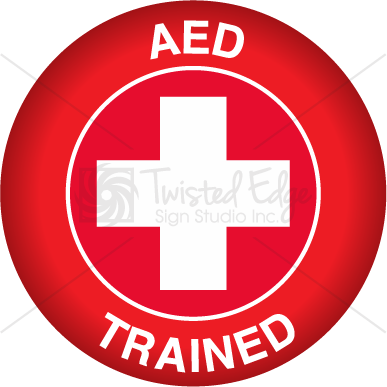 Hard Hat Decal AED Trained