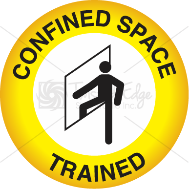 Hard Hat Decal Confined Space Trained