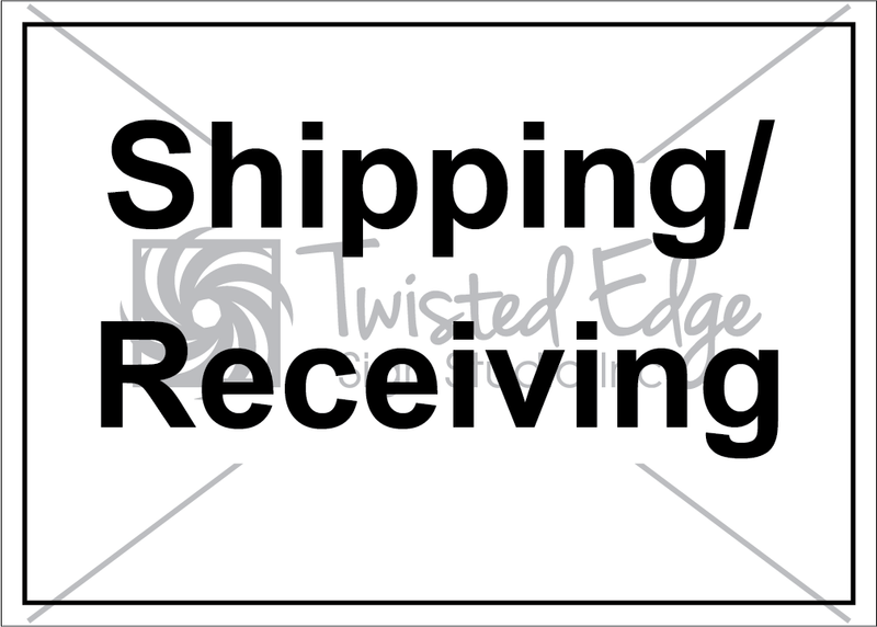 Safety Sign Shipping Receiving