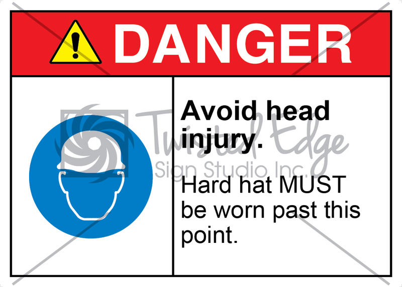 Safety Sign Danger Avoid Head Injury