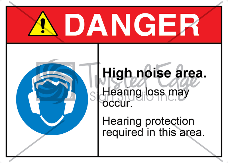 Safety Sign Danger High Noise Area