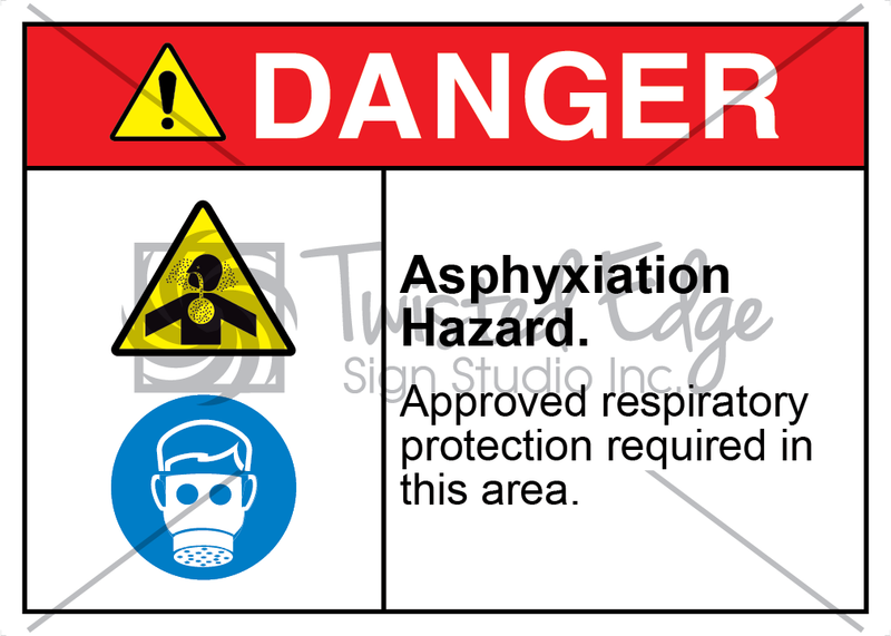 Safety Sign Danger Asphyxiation Hazard