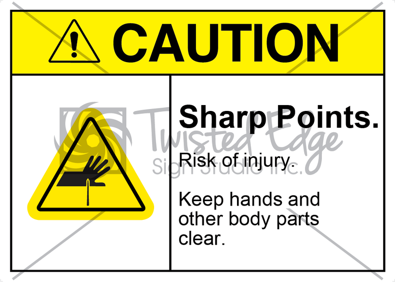 Safety Sign Caution Sharp Points