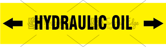 Pipe Marker Yellow Hydraulic Oil