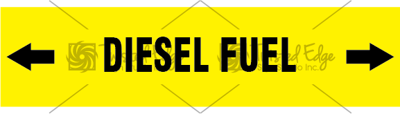 Pipe Marker Yellow Diesel Fuel