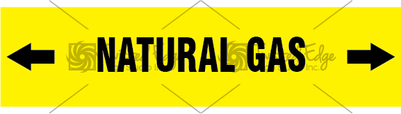 Pipe Marker Yellow Natural Gas