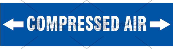 Pipe Marker Blue Compressed Air
