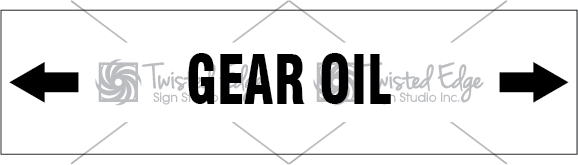 Pipe Marker White Gear Oil