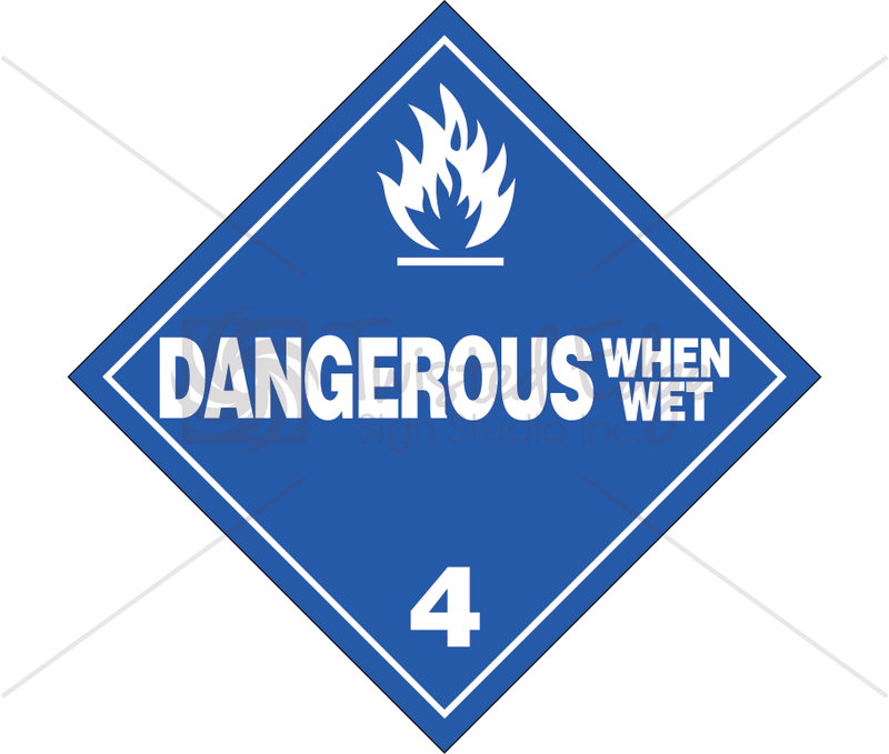 TDG Class 4.3 Dangerous When Wet