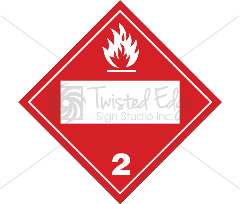 TDG Flammable Gas Class 2.1 Blank