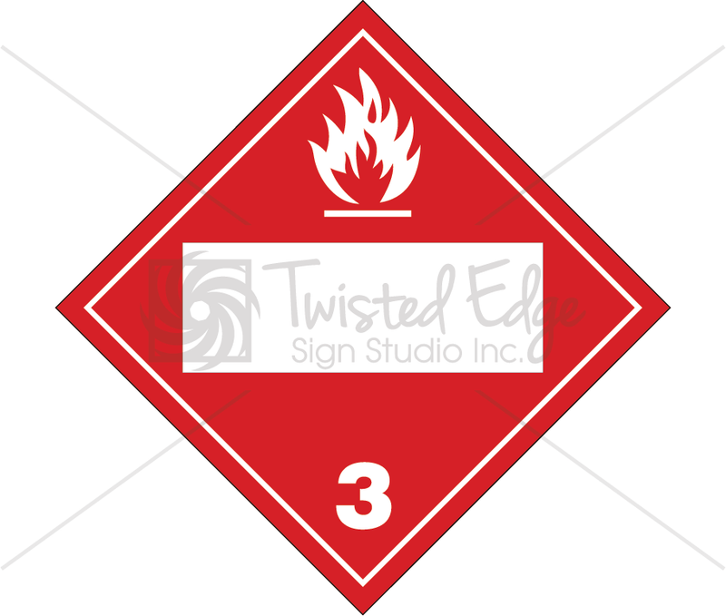 TDG Flammable Liquids Class 3 Blank