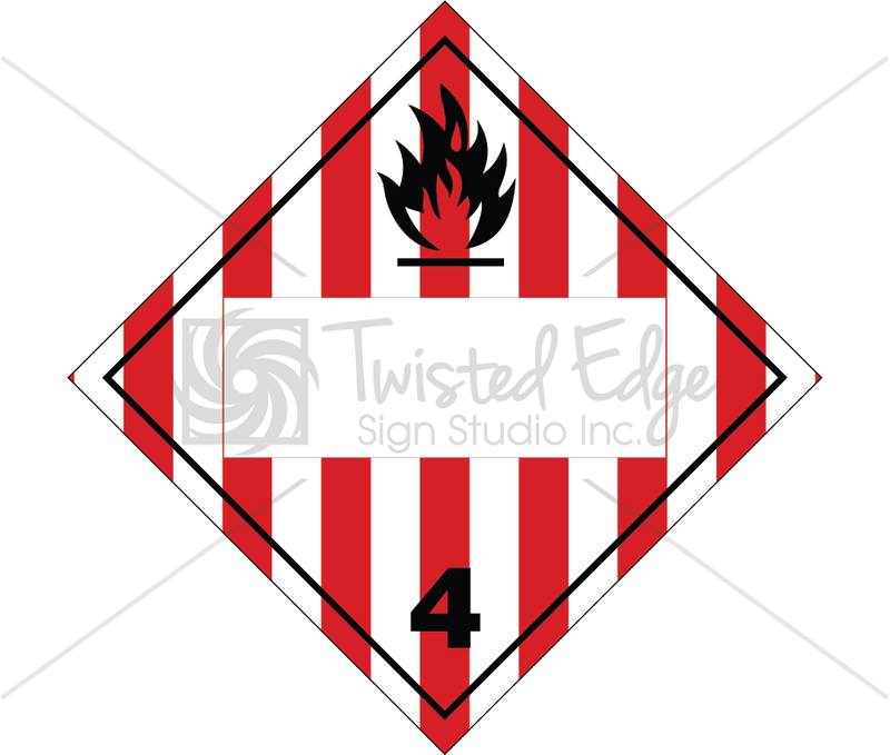 TDG Flammable Solids Class 4.1 Blank