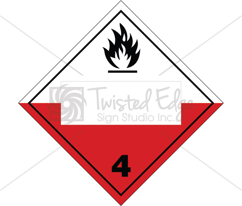 Spontaneously Combustibles Class 4.2 Blank