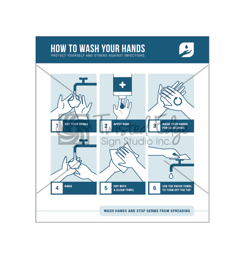How to Wash Your Hands COVID Sign