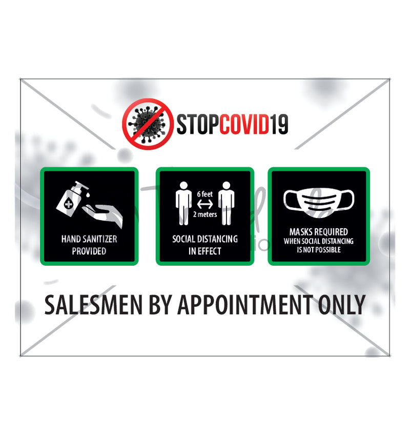 Stop COVID19 Salesmen by Appointment Only